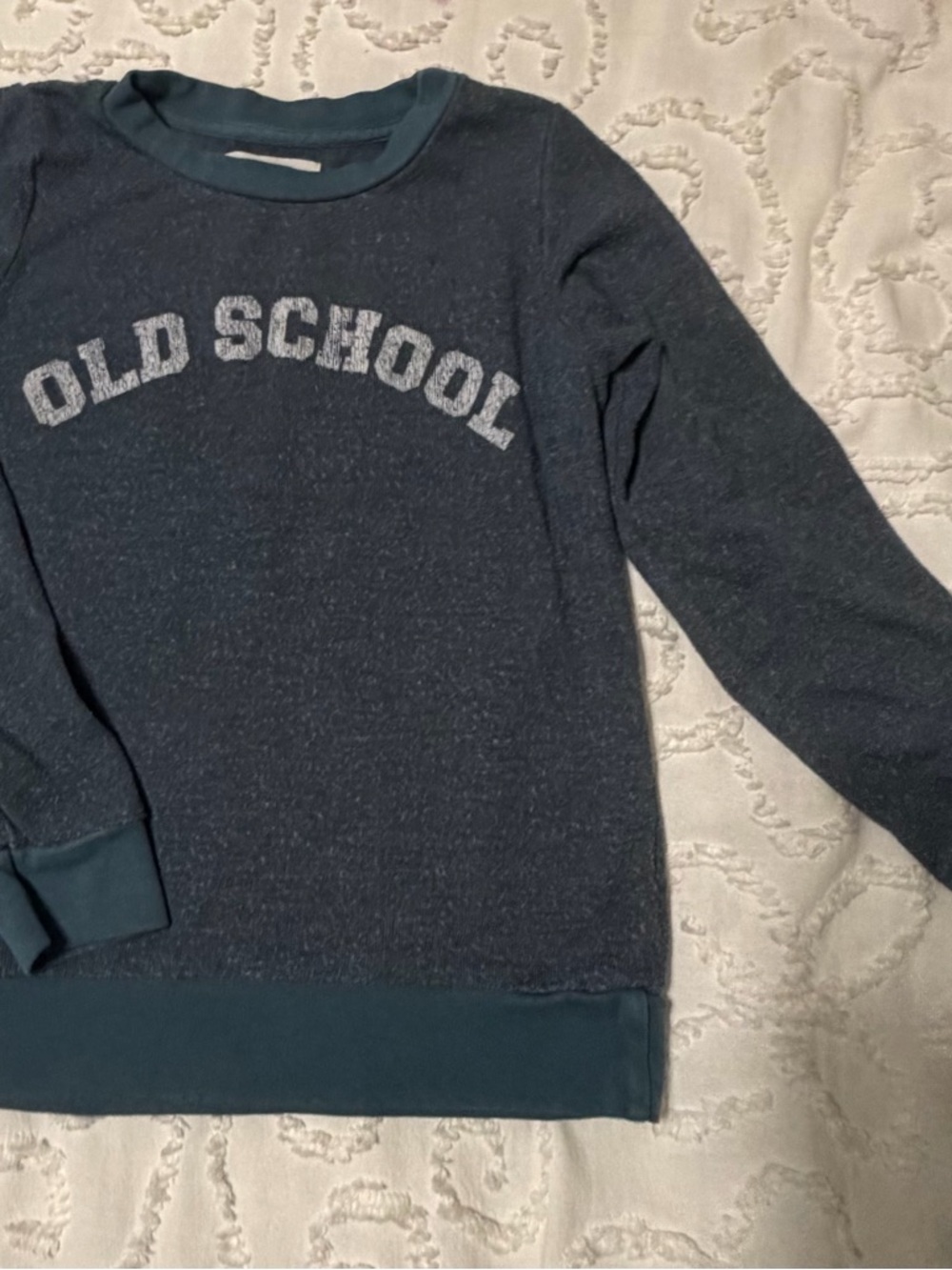 Sol Angeles Kids Navy & Teal 'Old School' Long-Sleeve Sweatshirt
